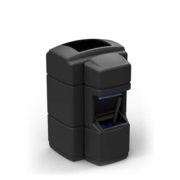 Fiji Waste and Windshield Service Center, 40-Gallon Square, Single-sided, Open-Top Lid