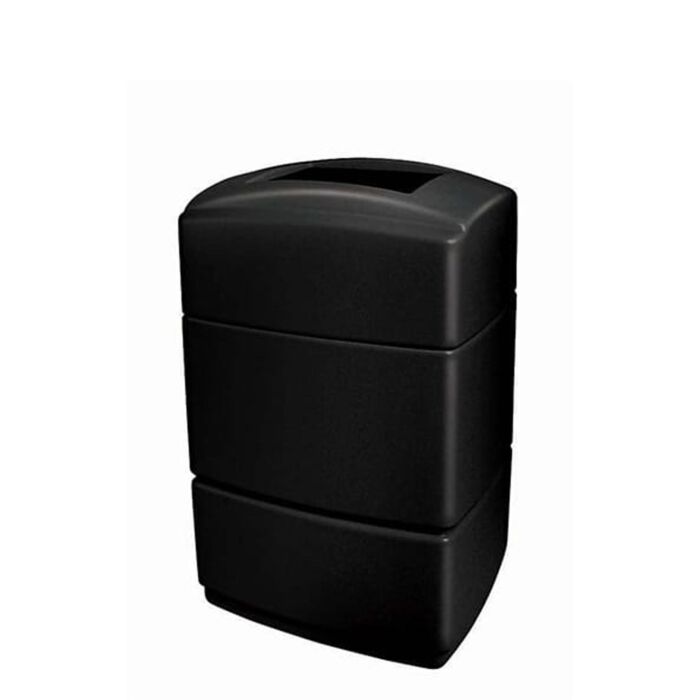 PolyTec™ Trash Container, 40-Gallon Square, Open-Top Lid