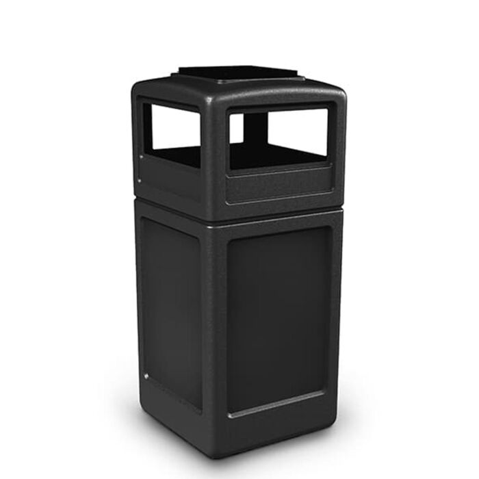 PolyTec™ Trash Container, 42-Gallon Square, Ashtray Lid