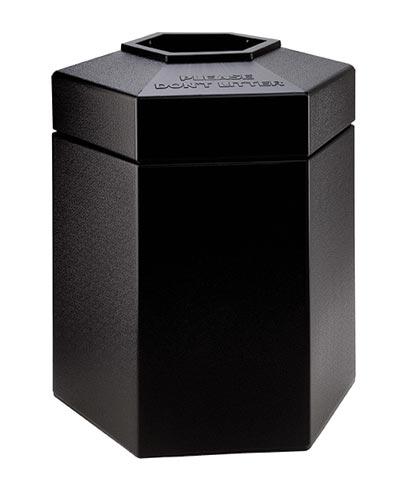 Large Open-Top Hex Waste Container