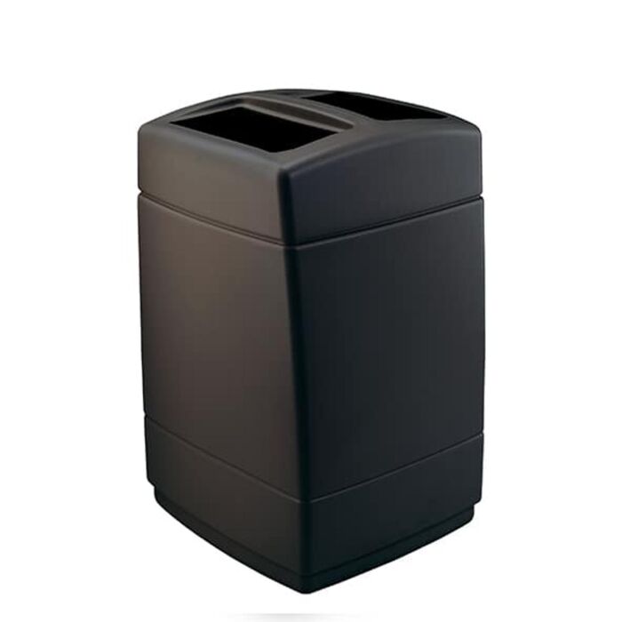 PolyTec™ Trash Container, 55-Gallon Extra Large Square, Open-Top Lid