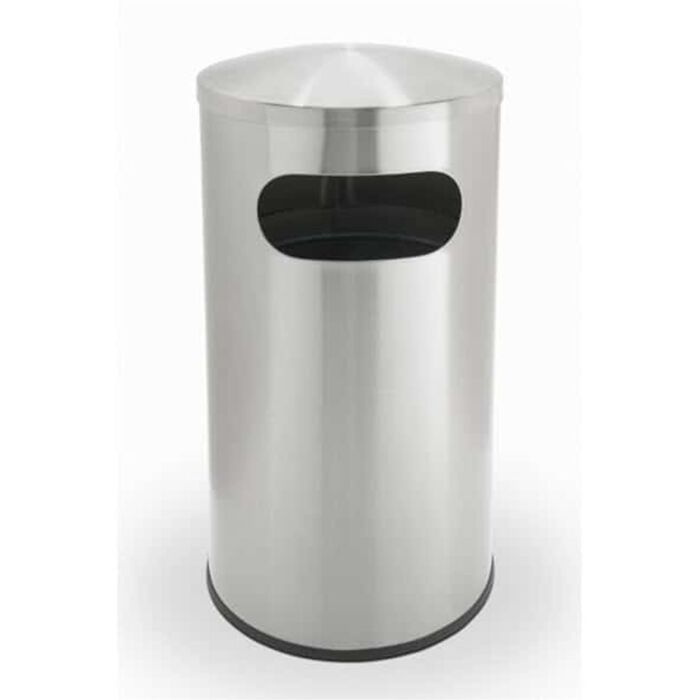 Precision Series® Stainless Steel Trash Container, 15-Gallon Round, Dome Lid