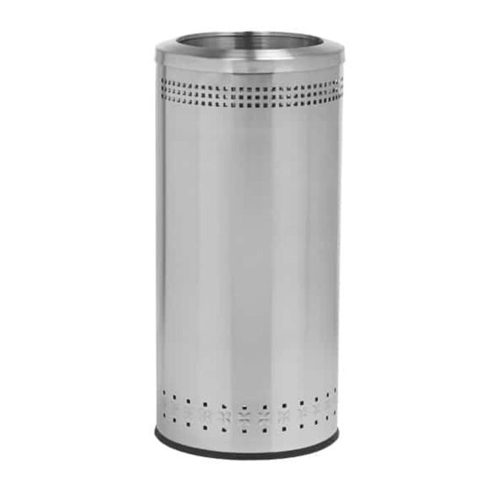 Precision Series® Imprinted, Trash Container, 25-Gallon Round, Open-Top Lid