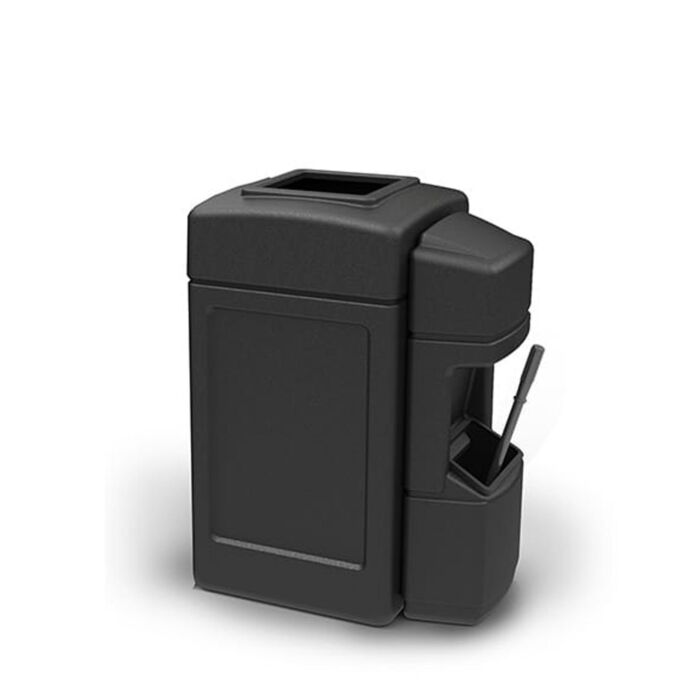 Aruba Waste and Windshield Service Center, 42-Gallon Square, Single-Sided, Open-Top Lid