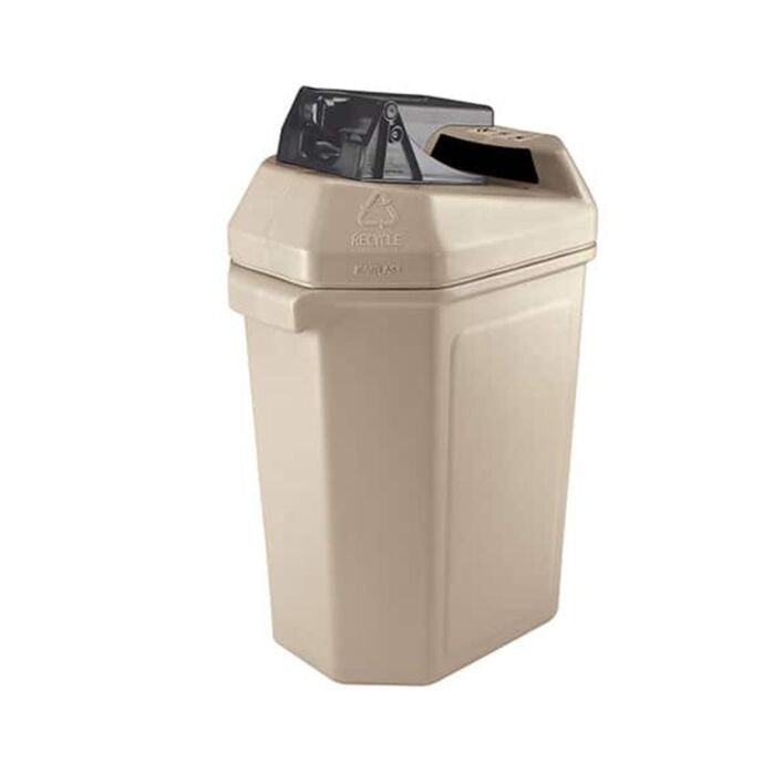PolyTec™ Beige CanPactor Recycling Container, 30-Gallon