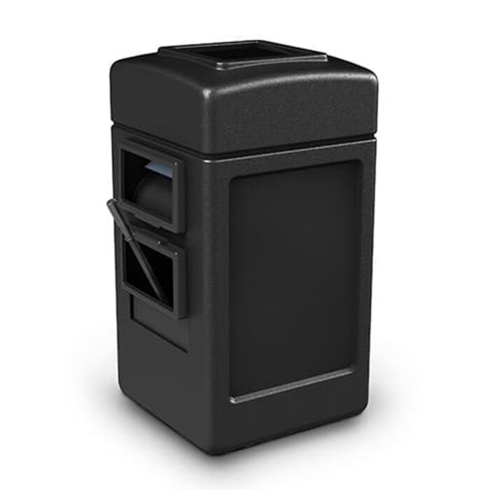 Harbor Waste and Windshield Service Center, 28-Gallon Square, Single-Sided, Open-Top Lid