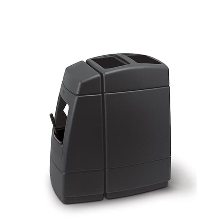 Haven Waste And Windshield Service Center, 55-Gallon Square, Single-Sided, Open-Top Lid