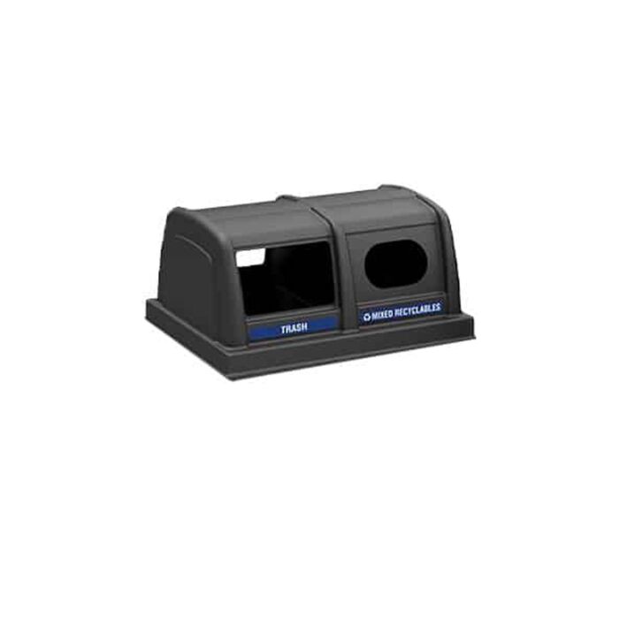 Replacement Dome Lid for Parkview Trash Containers, 50-Gallon Square