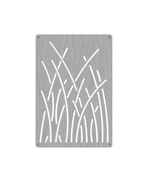 Recycle42 Stainless Steel Panels, Cattails