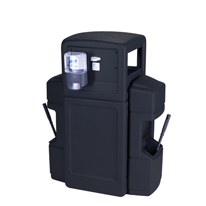 Aruba Waste and Windshield Service Center, 42-Gallon Square, Double-Sided, Clean Station Dome Lid
