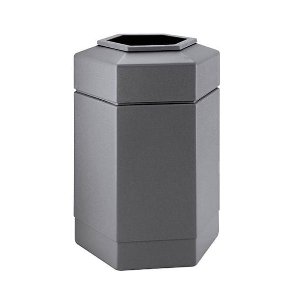 Keter Copenhagen 30-Gallon Resin Wood Style Outdoor Trash Can Waste Bin