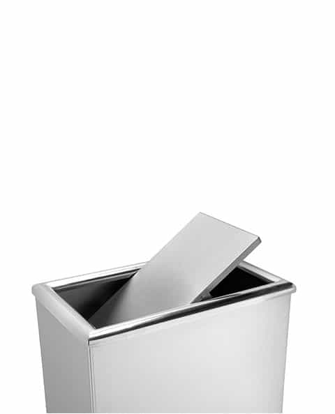 13 Gallon Rectangular Swivel Lid Stainless Trash Can Precision Series 780829