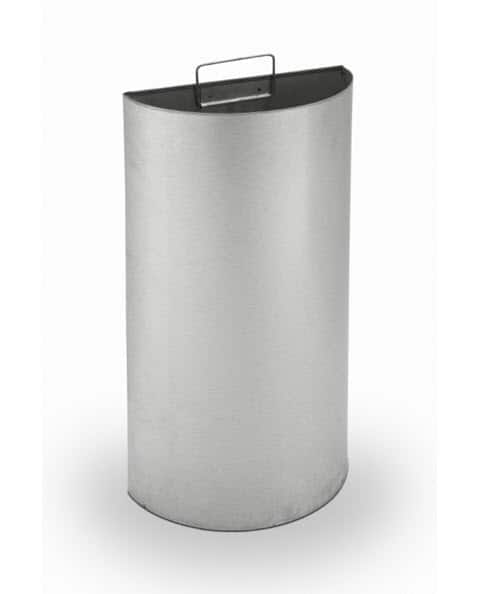 HLS Commercial 9-Gallon Half-Round Side-Entry Trash Can