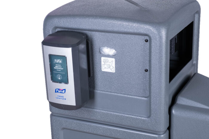 Aruba Waste and Windshield Service Center, 42-Gallon Square, Single-Sided, Clean Station Dome Lid - Image 3