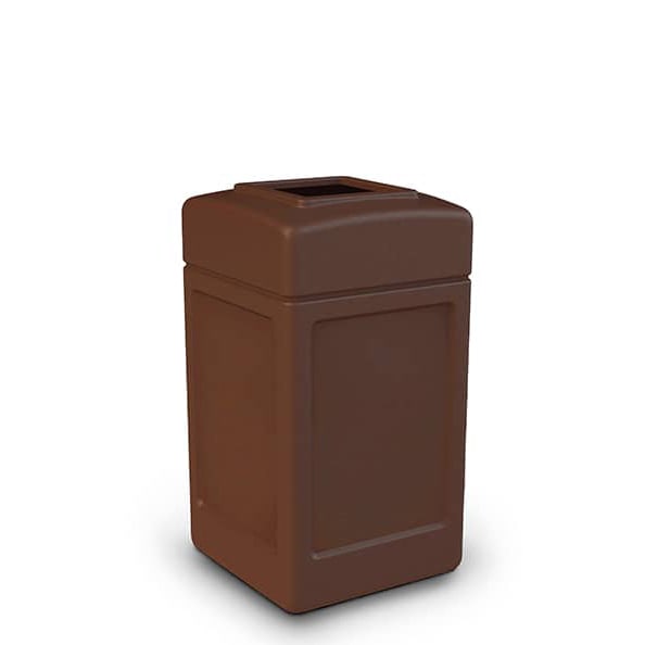 Commercial Zone Square Waste Container, Open Top Lid, 42 gal (Choose Your  Color)