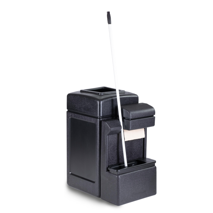 Tahiti Truck Stop Waste and Windshield Service Center, 42-Gallon Square, Single-Sided,  Open-Top Lid