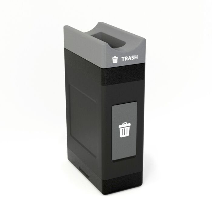 Avante™ Series, Black Trash/Recycling/Composting Container, 30-gallon Narrow - Image 2