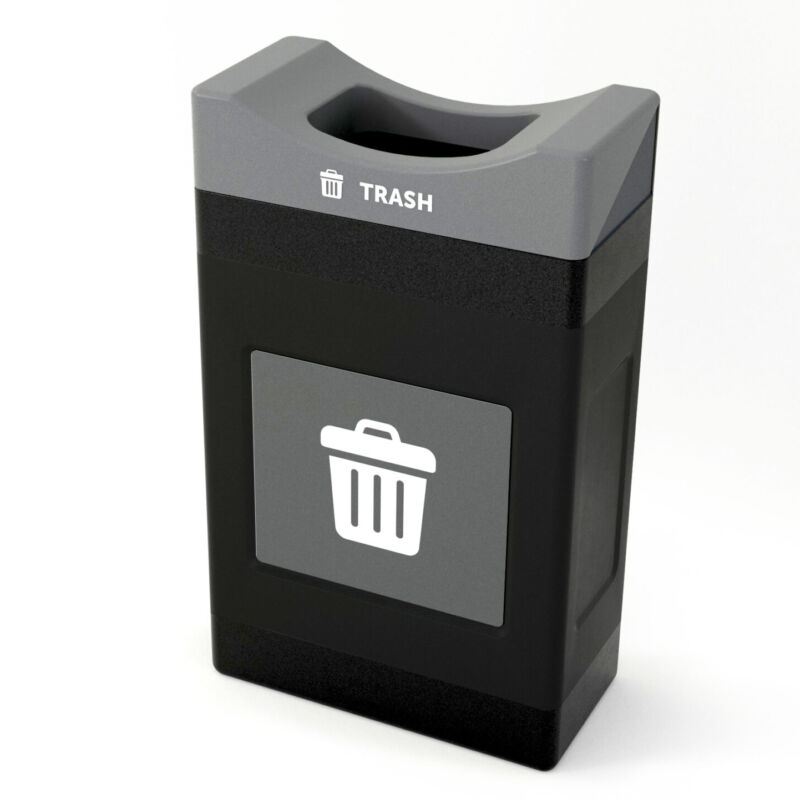 Avante™ Series, Black Trash/Recycling/Composting Container, 30-gallon ...