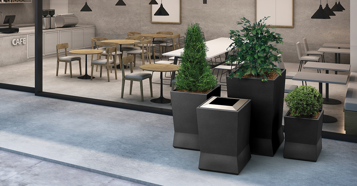 site furnishings in a cafe